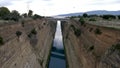 A bridge over the Corinth Canal that connects the Pelopones and the rest of the Greek.